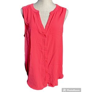 American Eagle Outfitters Sheer Pink Button Up Blouse